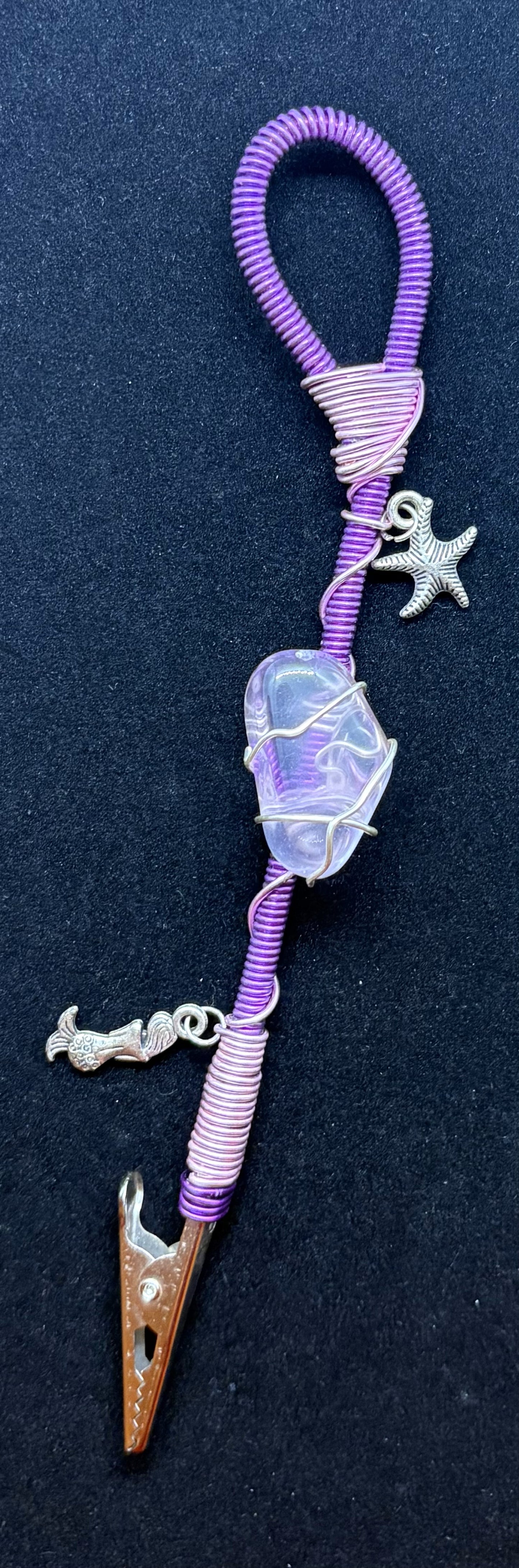 7 inch AMETHYST SMOKING CLIP