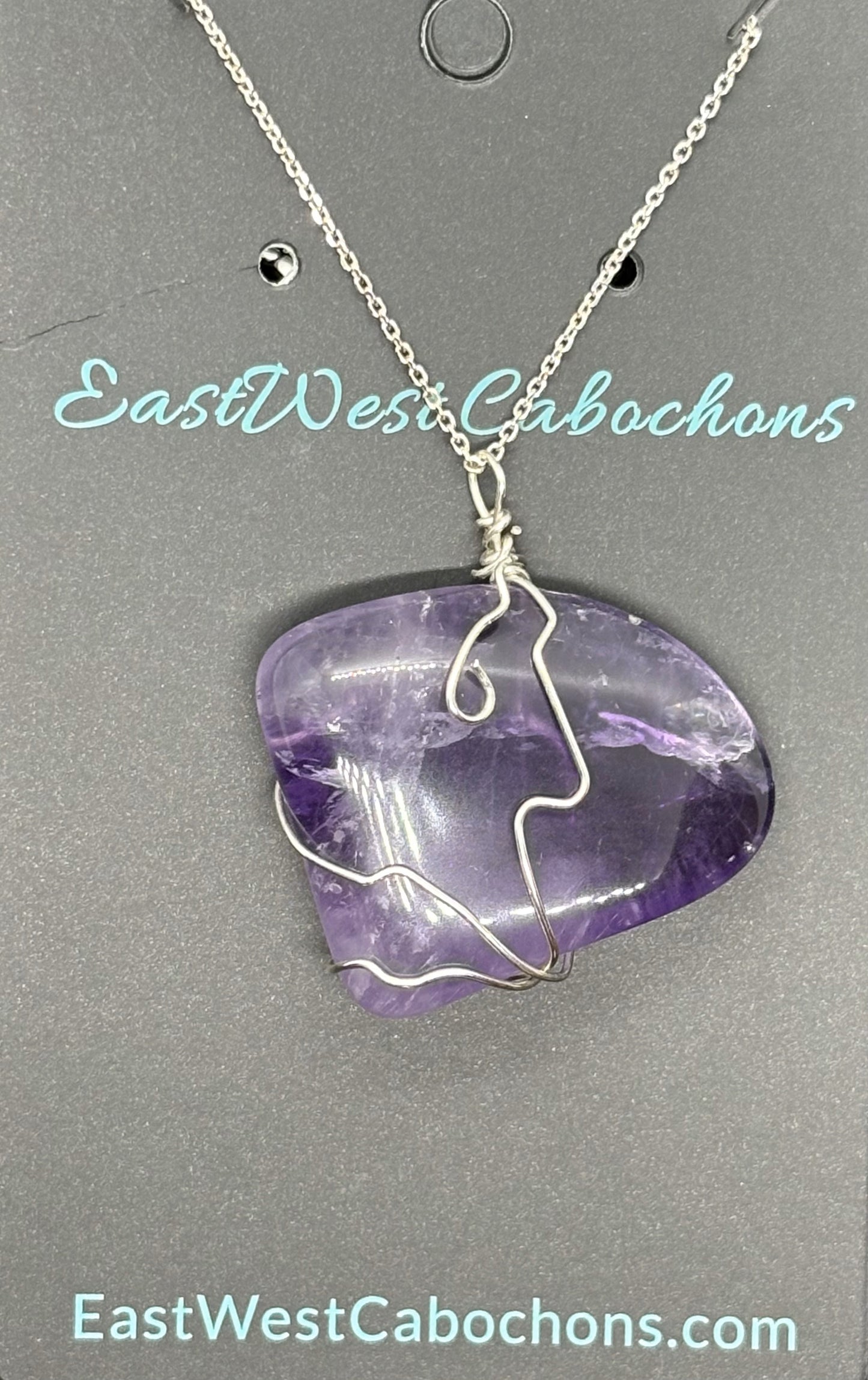AMETHYST AND SILVER NECKLACE