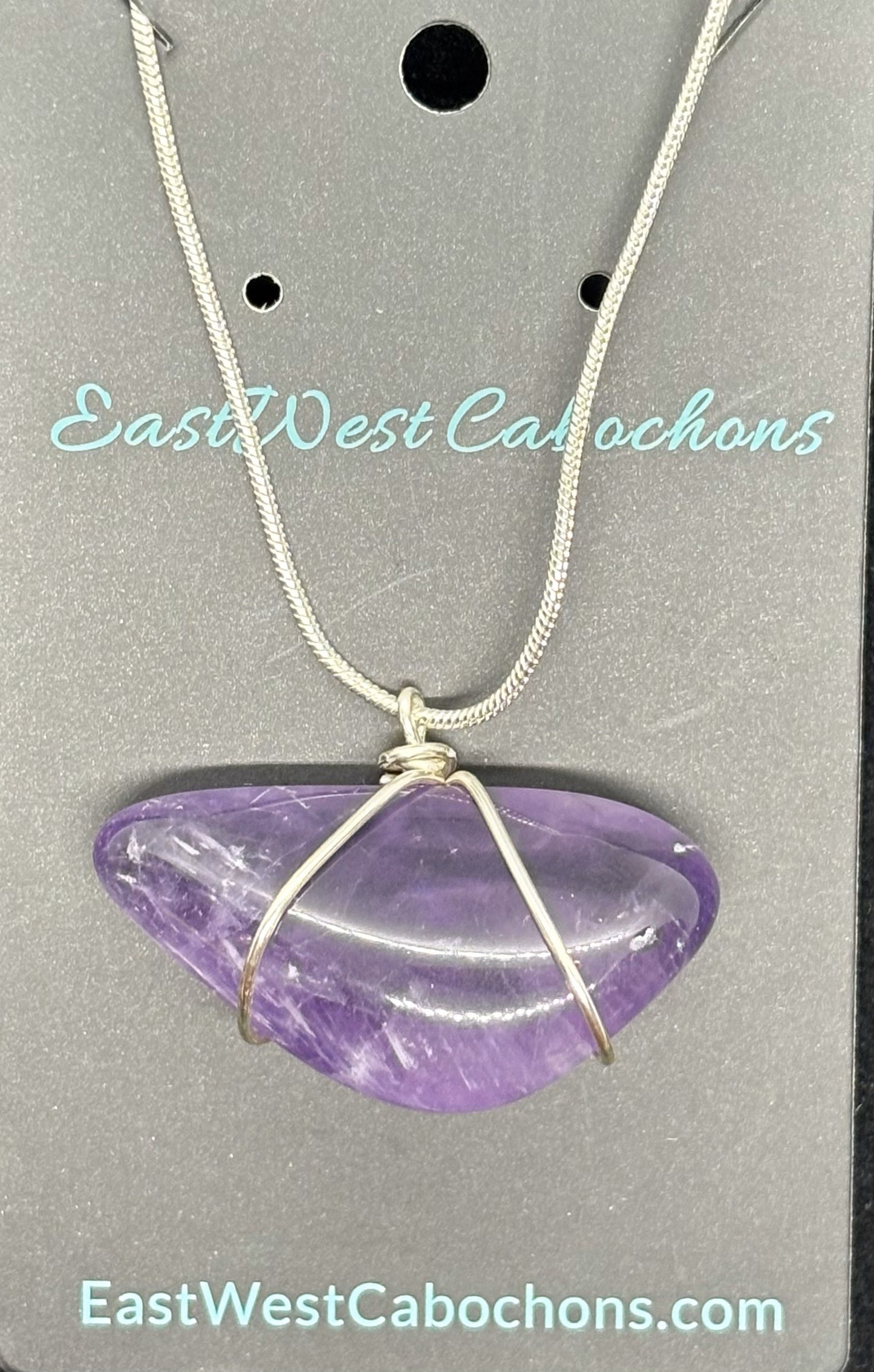 AMETHYST AND SILVER NECKLACE