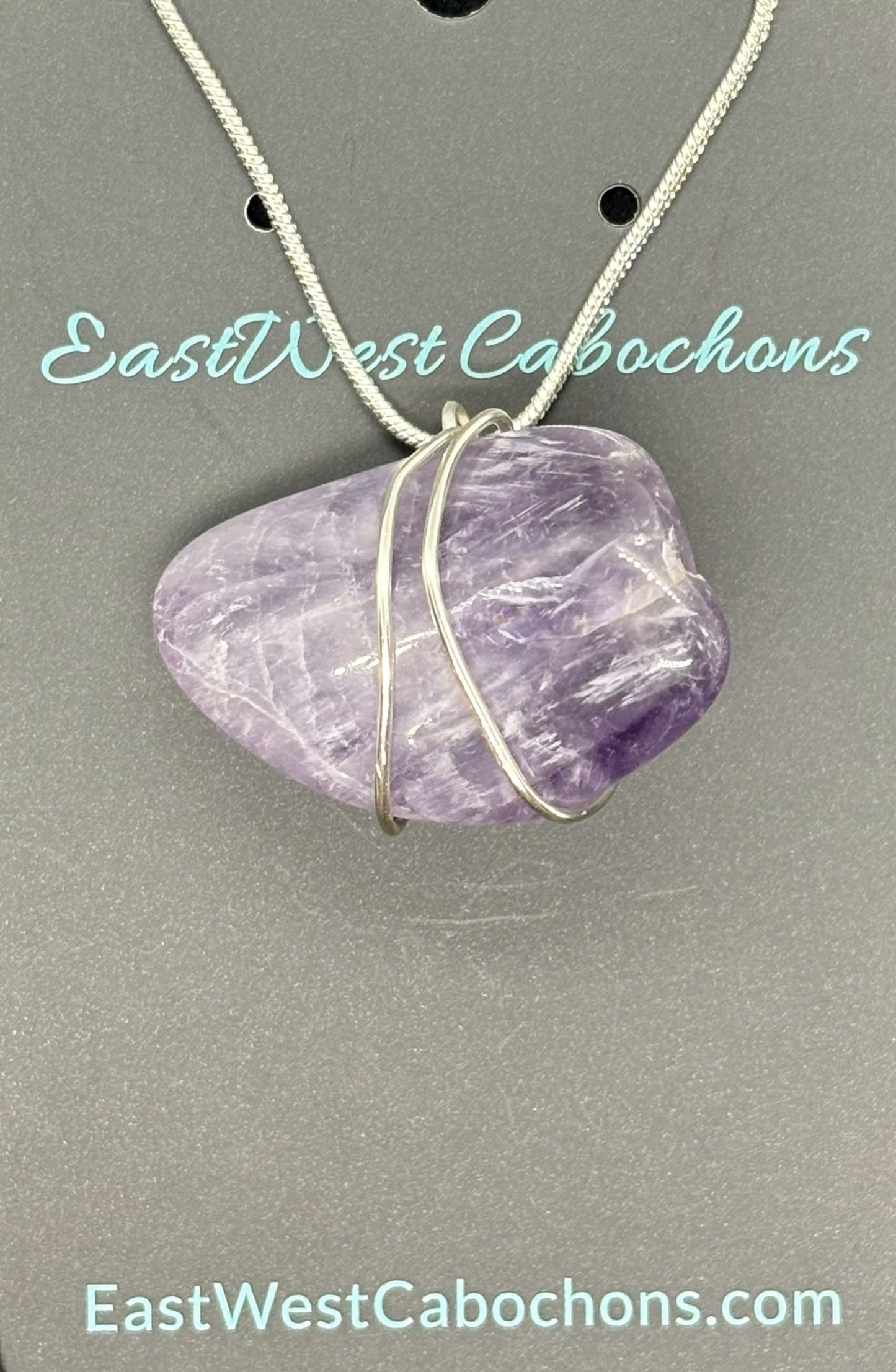 AMETHYST AND SILVER NECKLACE