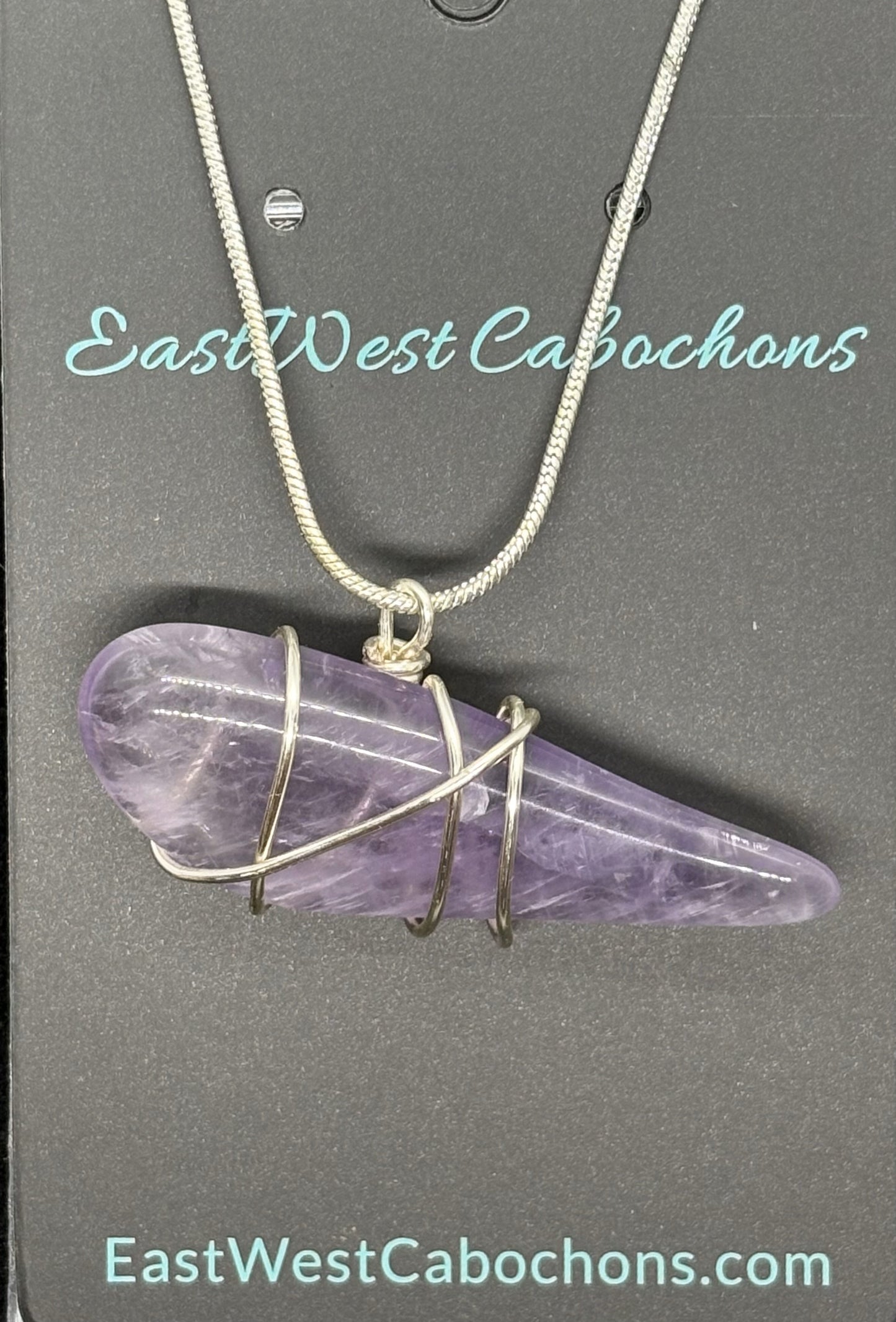 AMETHYST AND SILVER NECKLACE