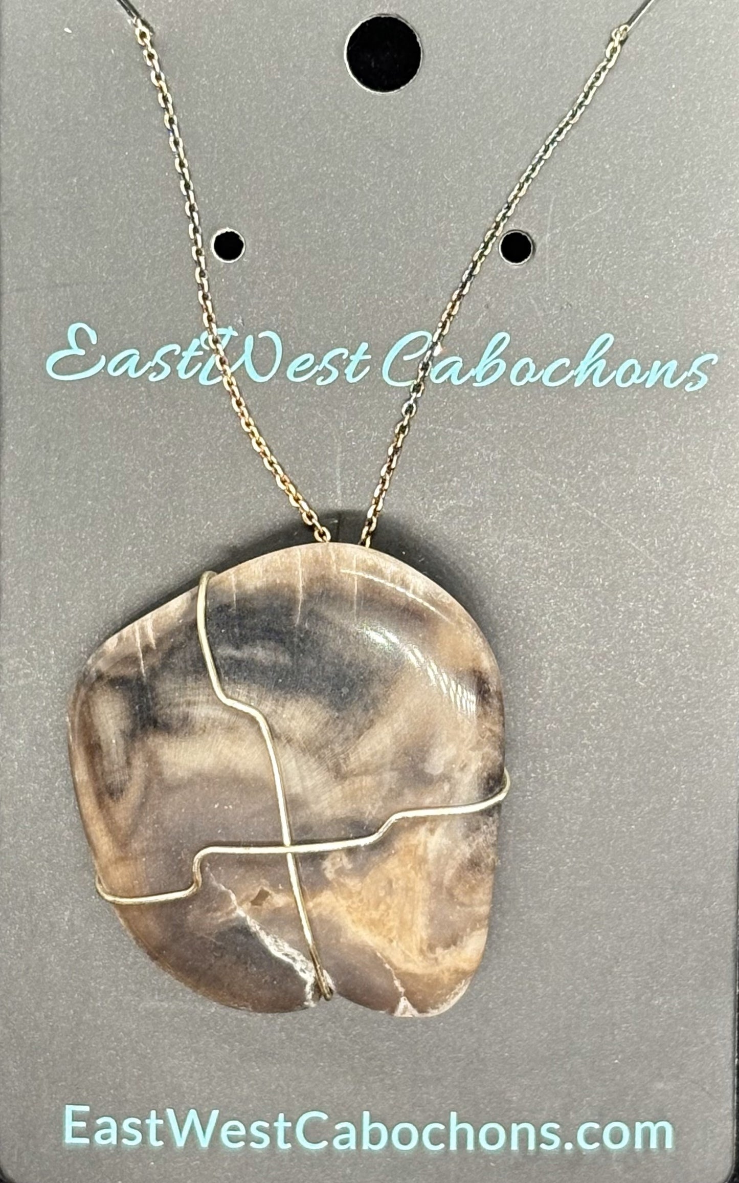 PETRIFIED WOOD NECKLACE