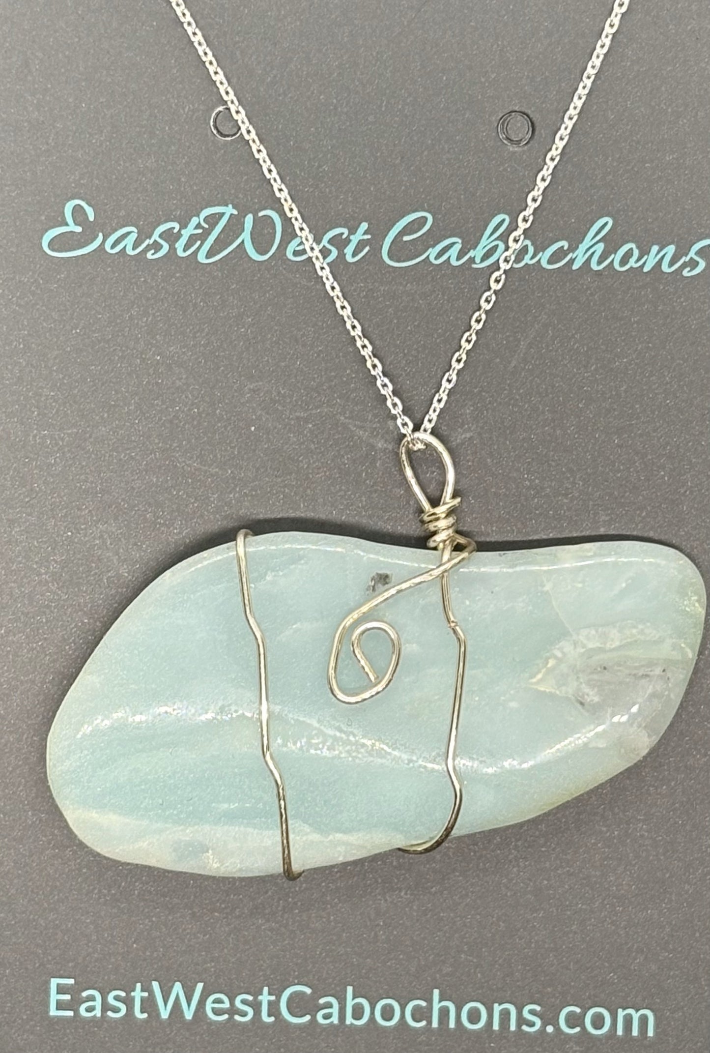BRITISH COLUMBIA PICTURE STONE SILVER NECKLACE