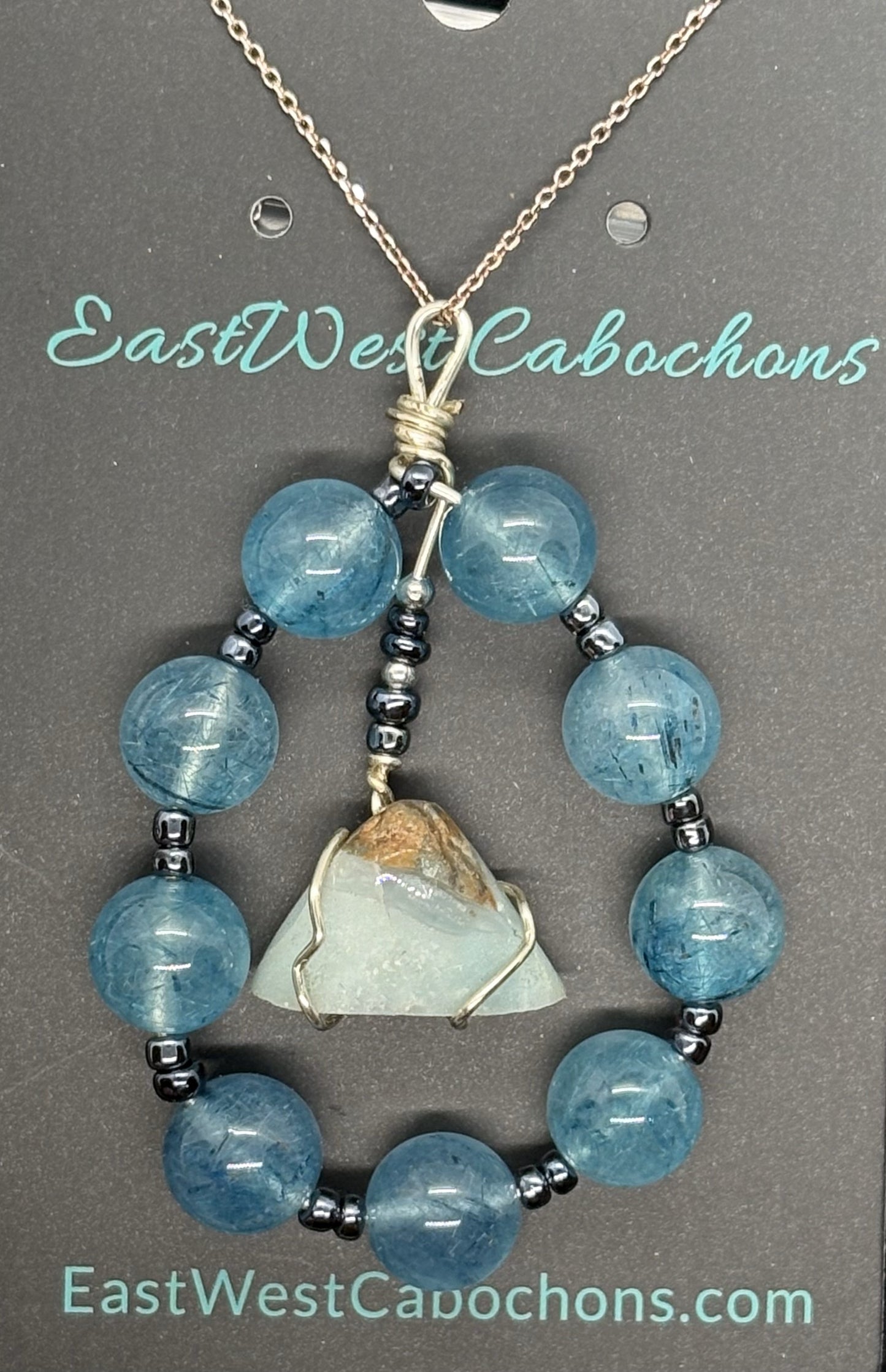 BRITISH COLUMBIA PICTURE STONE SILVER NECKLACE