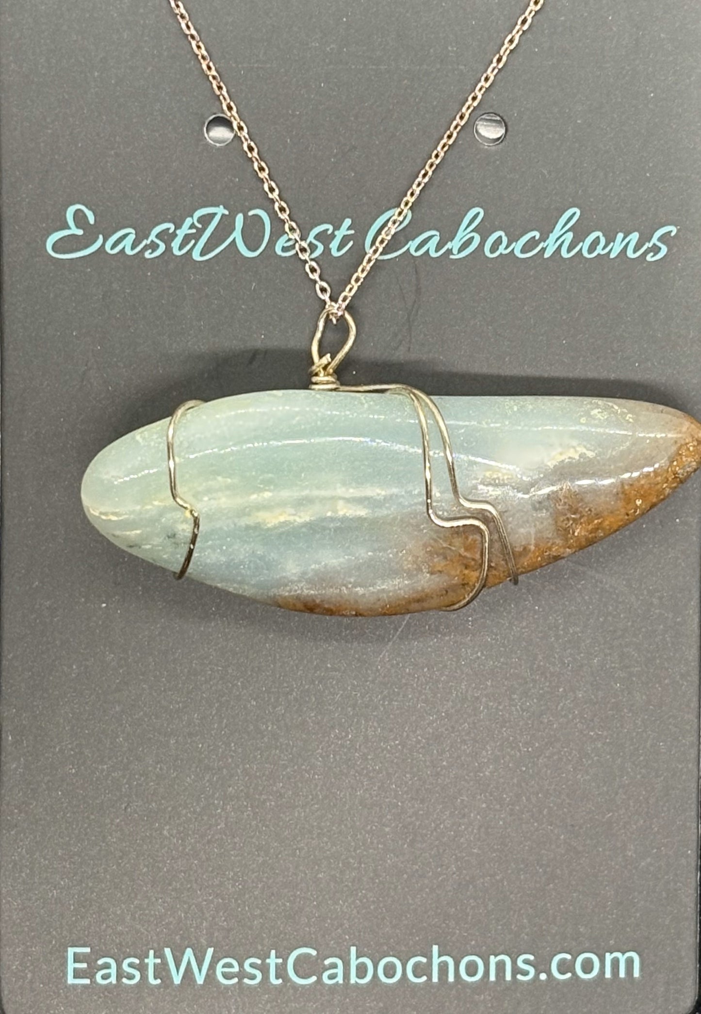 BRITISH COLUMBIA PICTURE STONE SILVER NECKLACE