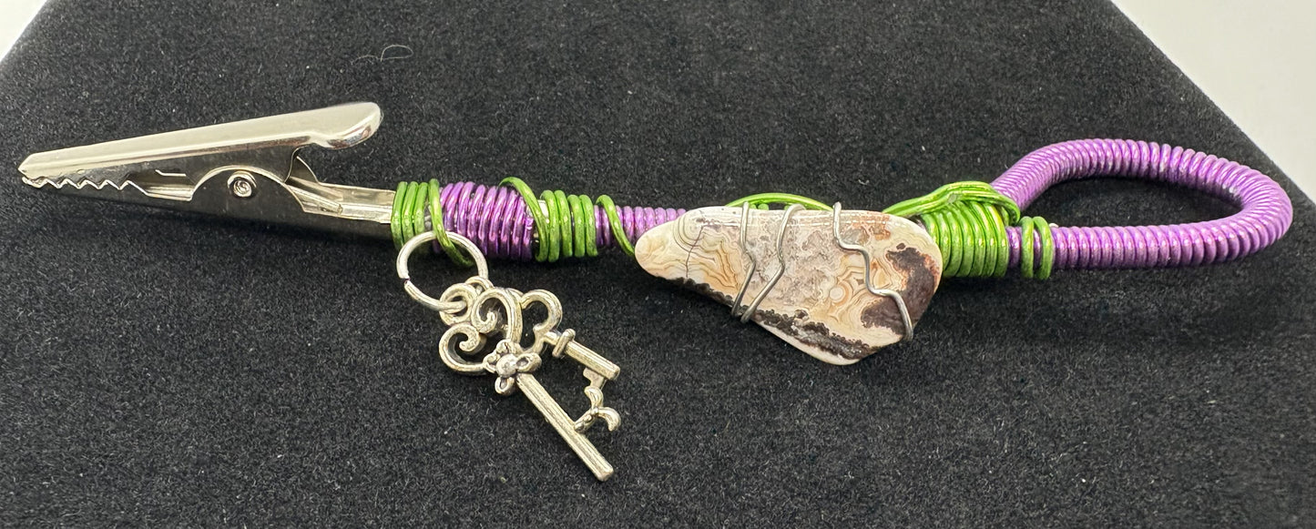 5 inch SMOKING CLIP WITH MEXICAN CRAZY LACE