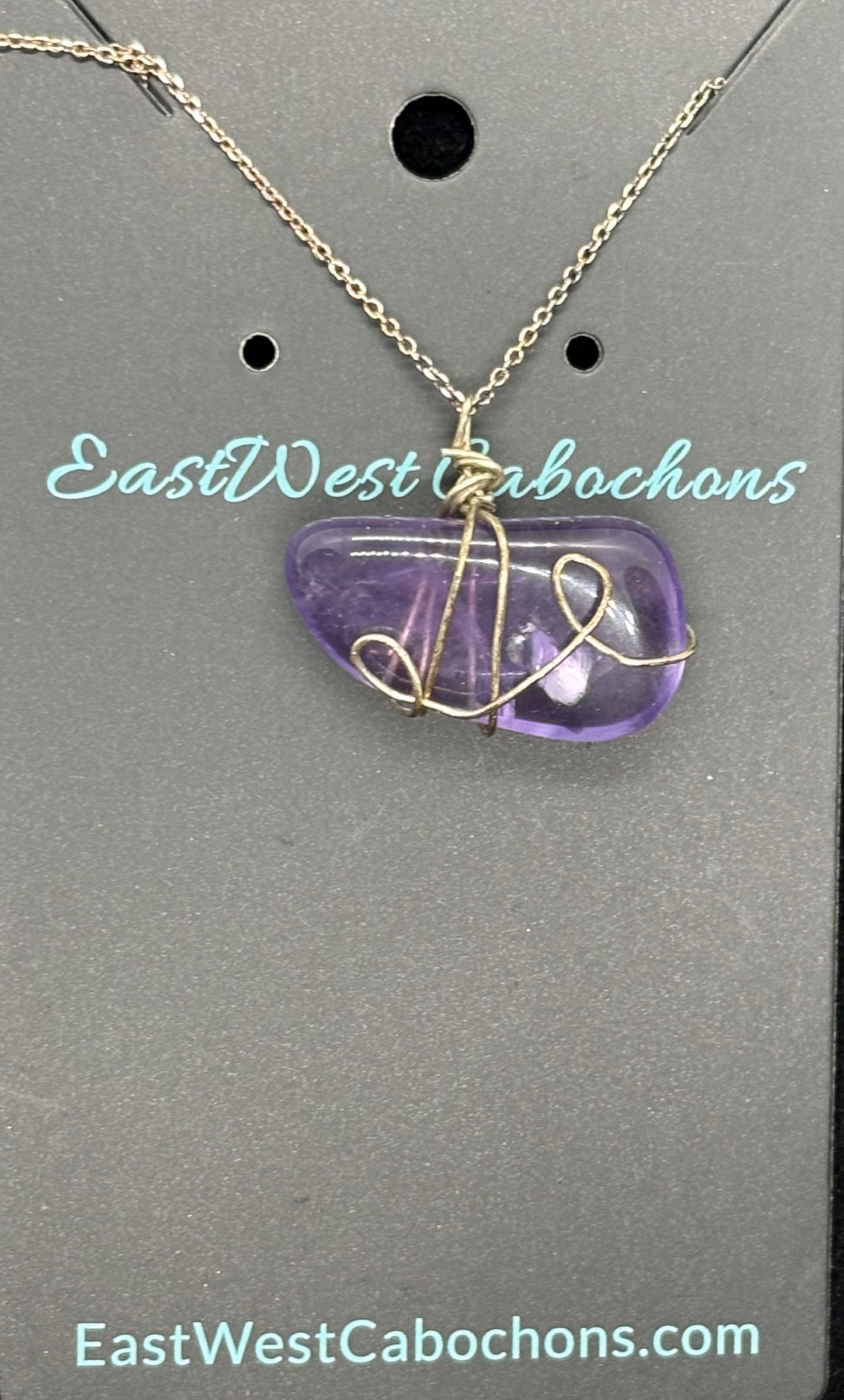 amethyst necklace with silver chain