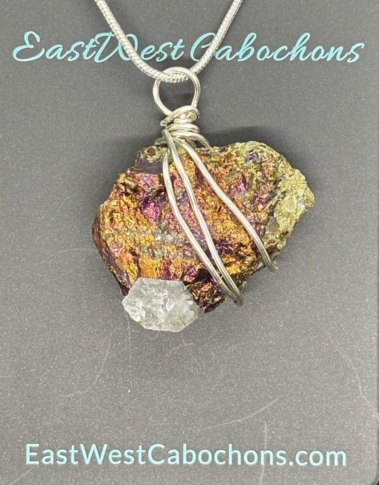 GOLD PEACOCK ORE NECKLACE